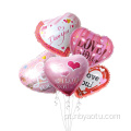 Decoração de festa Love Heart Foil Balloon Set
